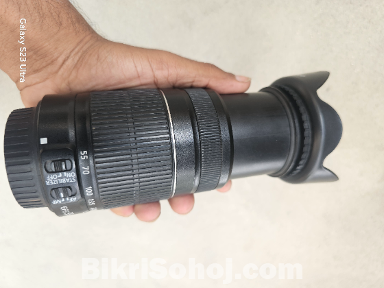 Canon camera eos 600d+ 55/250 is ii Telephoto lens